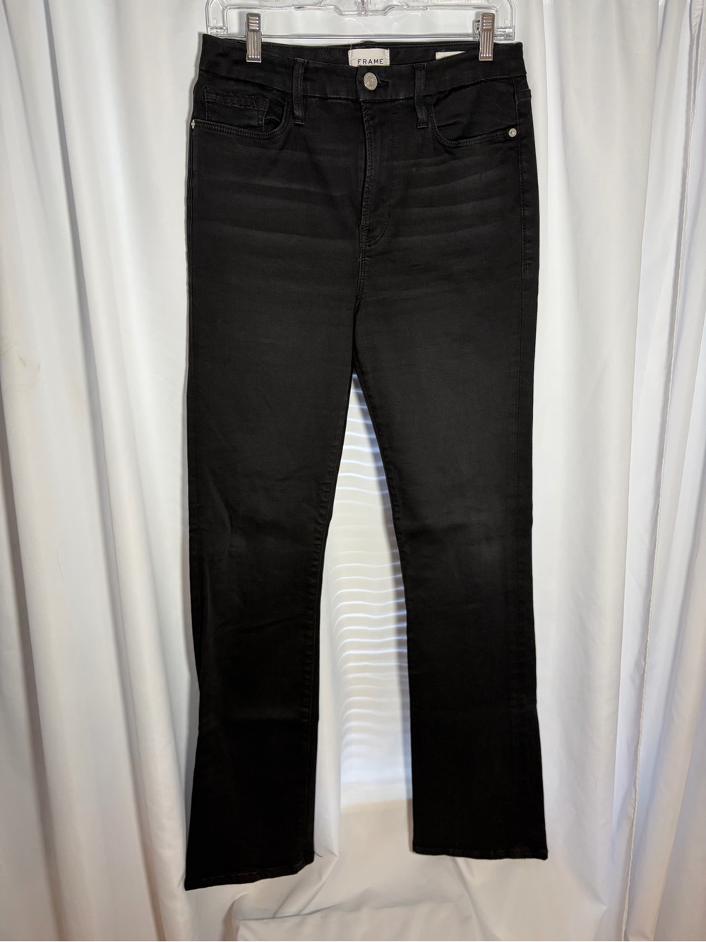FRAME Black Le Super High Mini Boot Jeans size 30